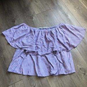 UO Off the shoulder peplum blouse